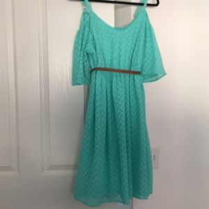 Cute teal dress, hits right at knee. Torrid size 1